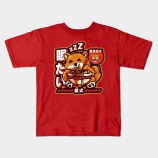 fox ramen Tattoo art Kids T-Shirt